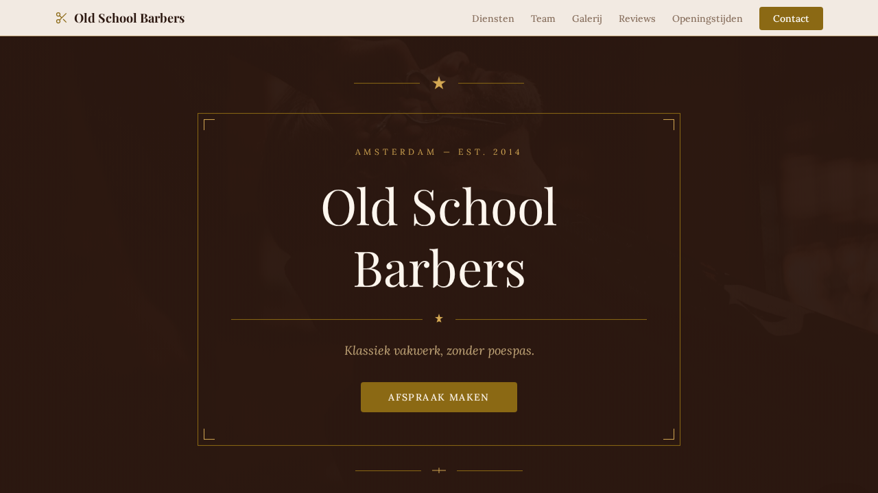 Old School Barbers template preview