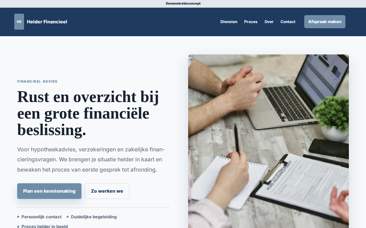 Adviespraktijk template preview